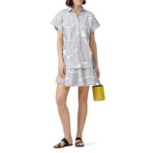 Hunter Bell Black and White Striped Mini Dress - Addison printed dress